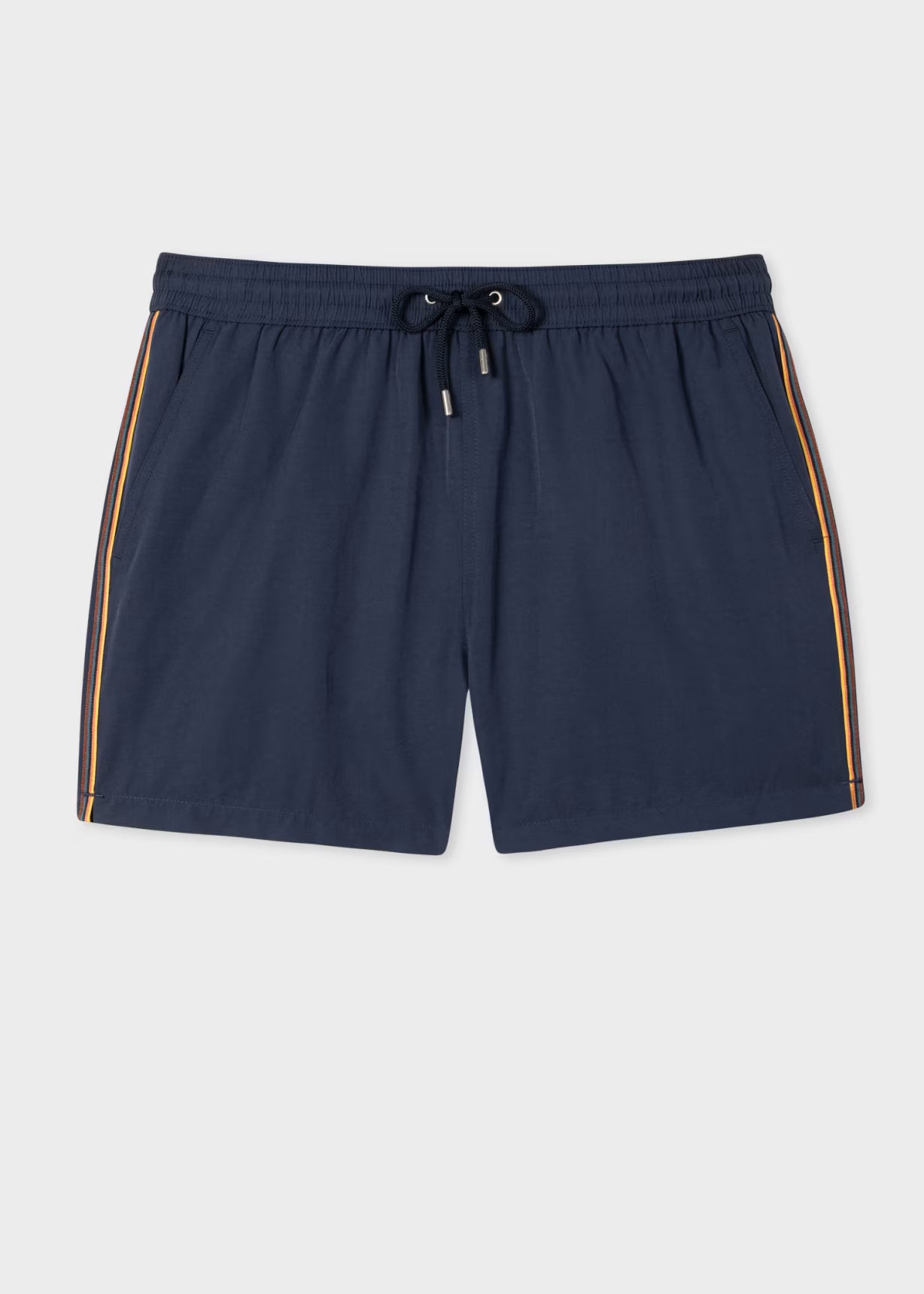 Navy Blue Swim Shorts With 'Artist Stripe' Trim