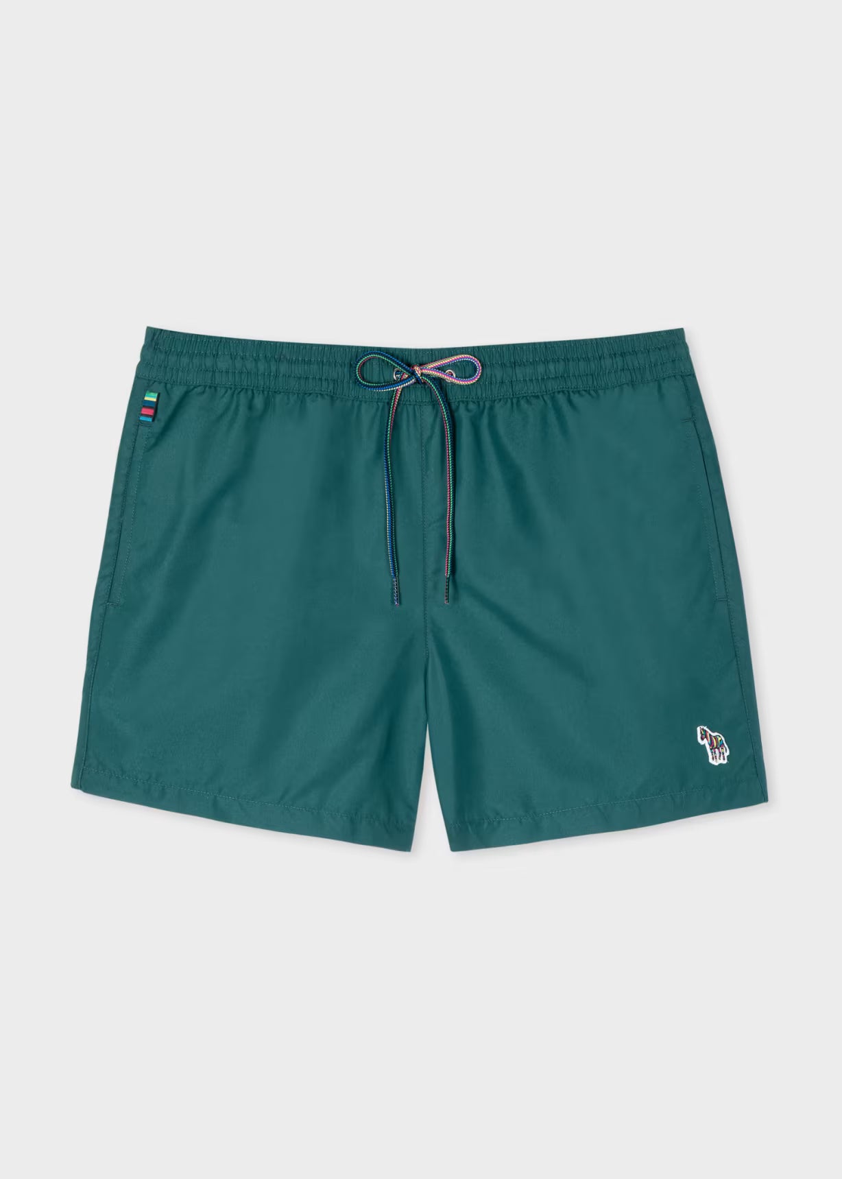 Teal Zebra Logo Swim Shorts