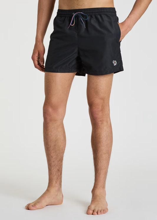 Black Zebra Logo Swim Shorts