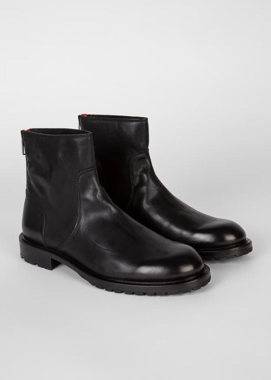 Black Leather 'Falk' Boots